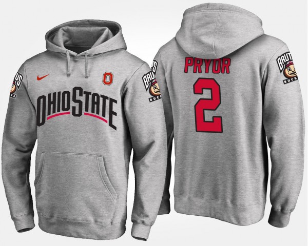 Ohio State Buckeyes Terrelle Pryor Men's #2 Gray College Football Hoodie 2404MQAK1